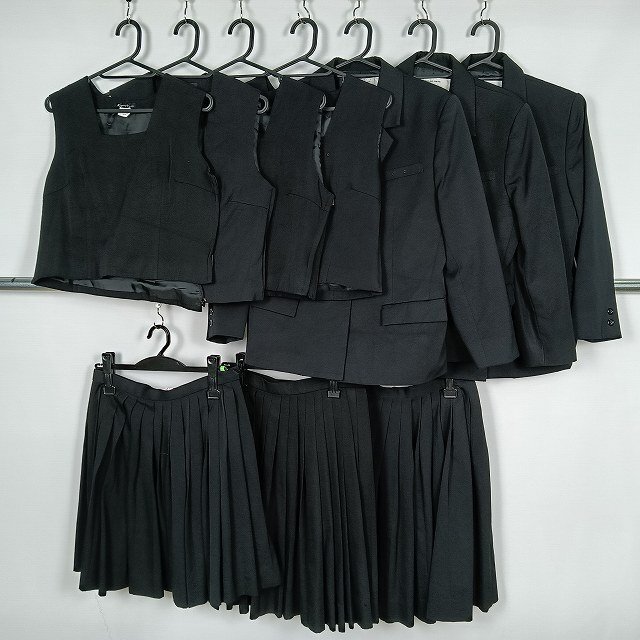 ブレザー ベスト スカート 1円 中古 制服 学生服 セット 詰合わせ 39CS-523 DF