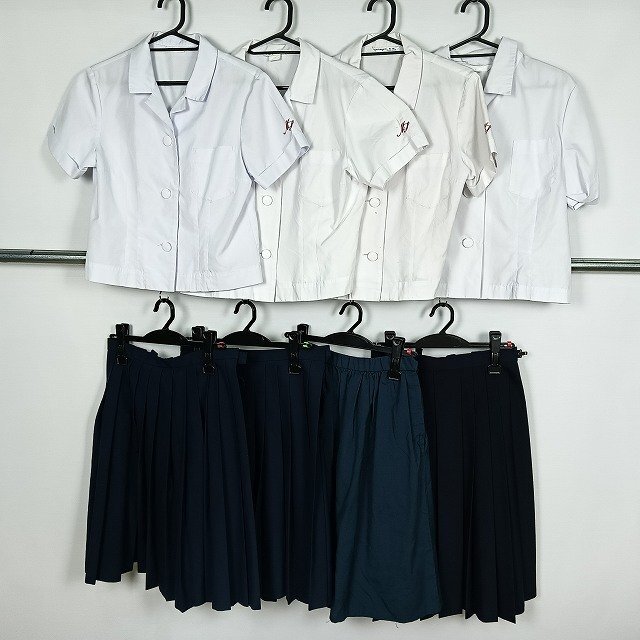 ブラウス スカート 吊りスカート 1円 中古 制服 学生服 宮崎商業高校 セット 詰合わせ 39CS-527 DF