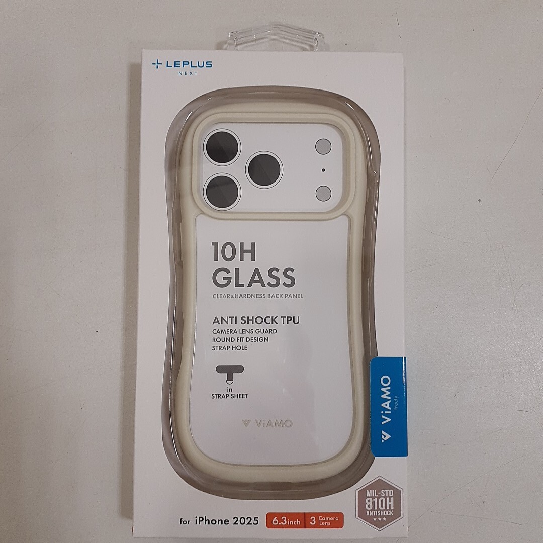 LEPLUS NEXT iPhone 17 Pro 耐傷・耐衝撃ハイブリッドケース ViAMO freely ミルクホワイト LN-IP25VMFWH 未使用未開封品