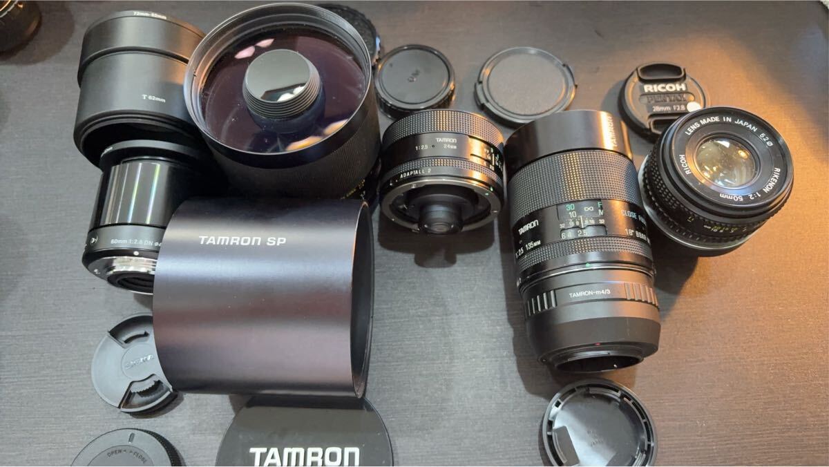 タムロンSP TELEMACRO1:8 500ミリ/タムロンBBAR MC24ミリ/タムロン1:2.5 135ミリ/リコー1:2 50ミリ/シグマ1:2.8 60ミリおまとめ画像確認