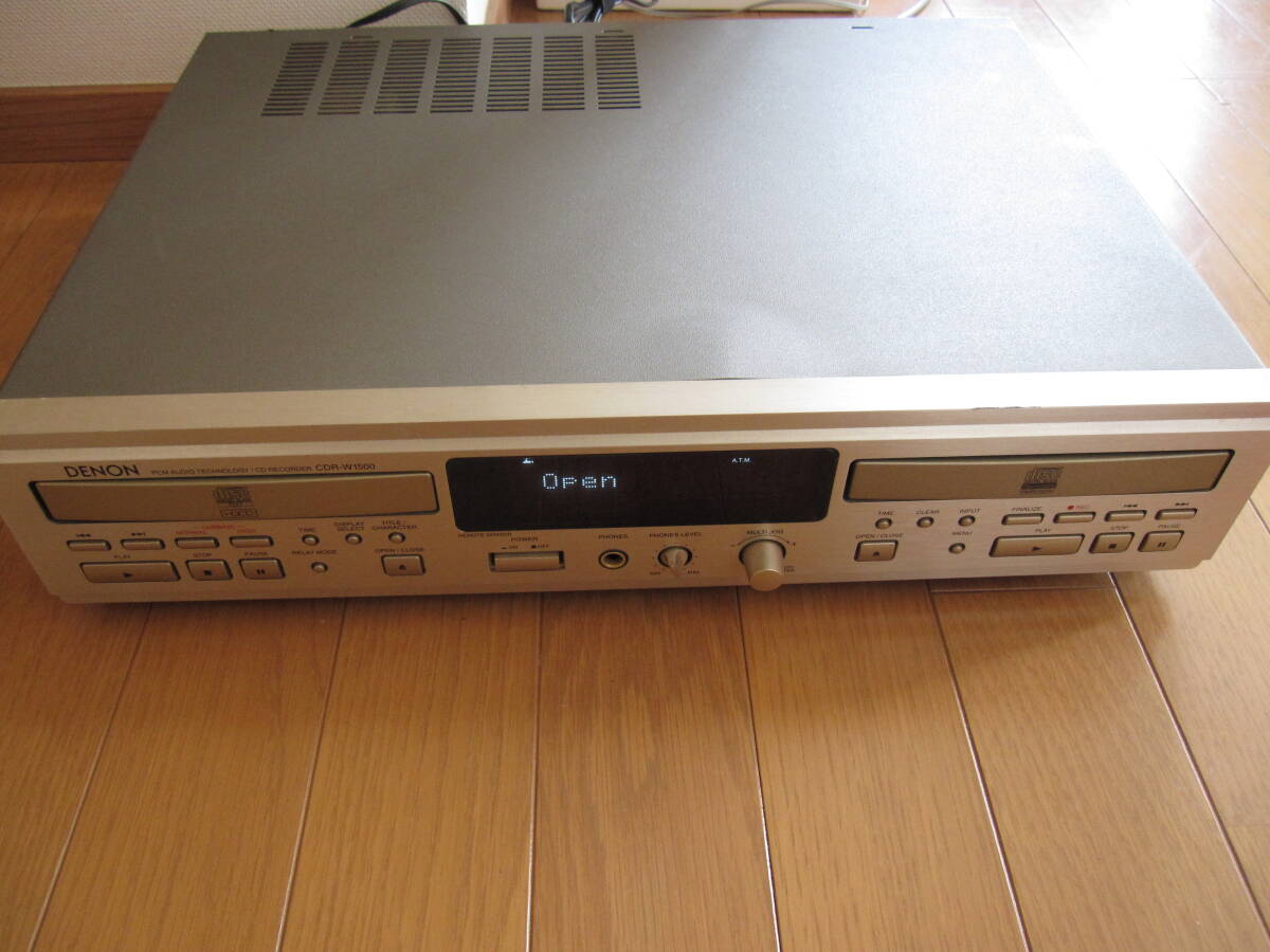 DENON CDR-W1500　CD/CDRデッキ ダブルメカユニット方式　通電OK　ジャンク