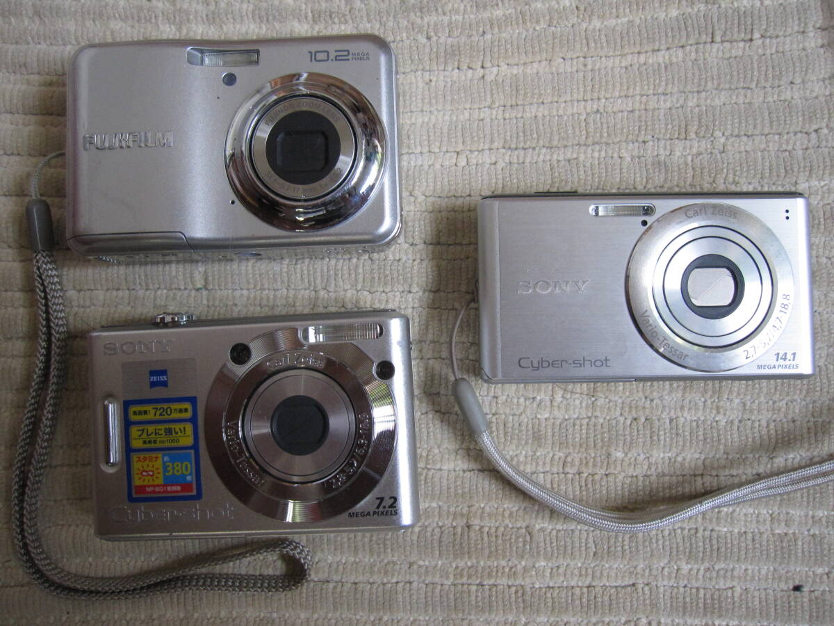 SONY Cyber-shot DSC-W530 、DSC-W35 シルバー　FUJIFILM FinePix A170 　３台　まとめて　動作確認済 