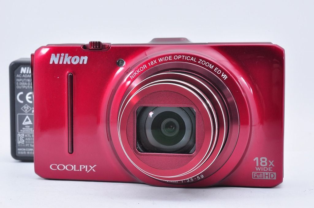 Nikon COOLPIX S9300 16MP 18倍光学ズーム コンパクトデジタルカメラ レッド＃1882