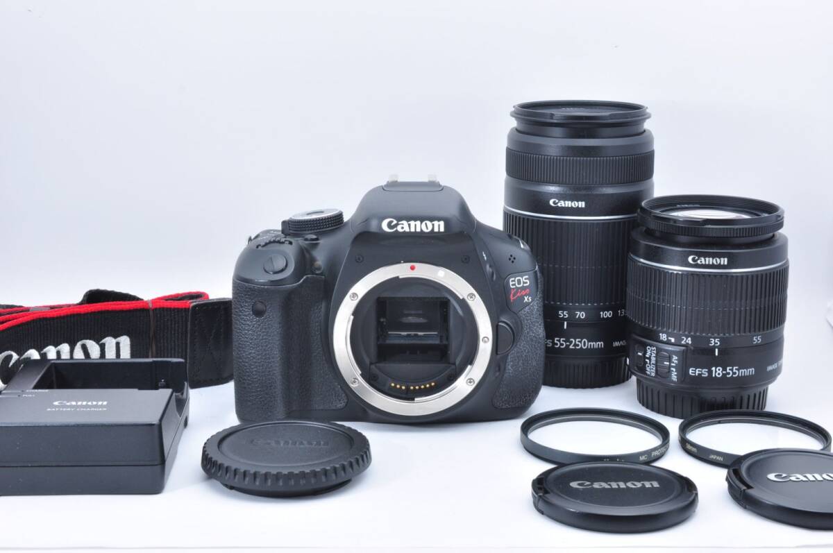Canon EOS Kiss X5 ダブルズームキット EF-S 18-55mm 55-250mm 一眼レフ#1879