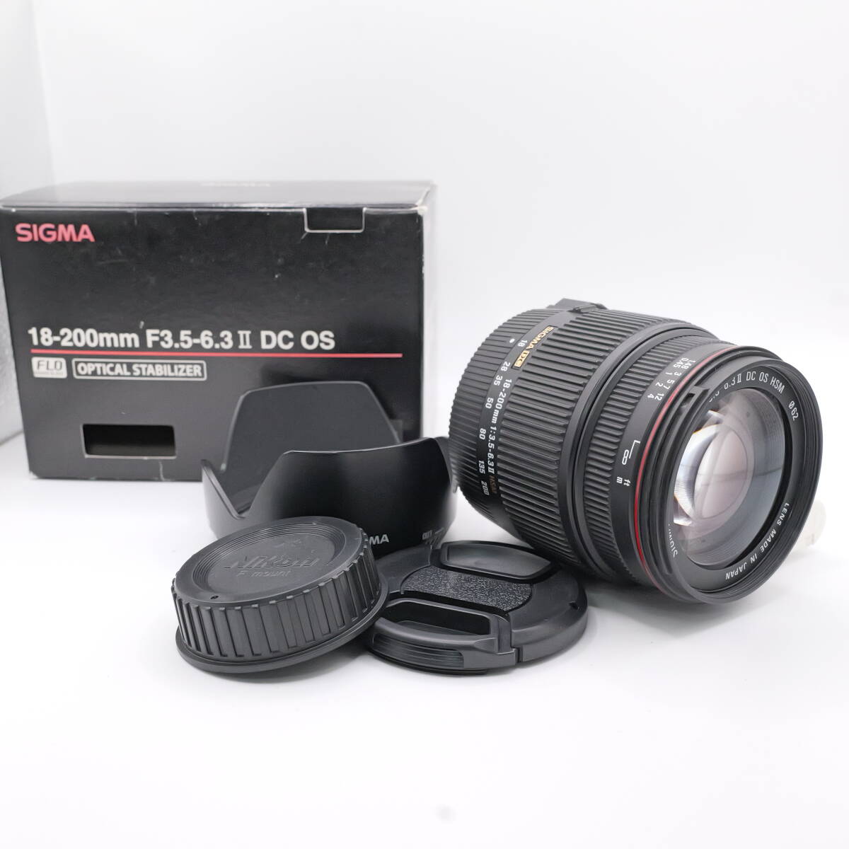 【かめら屋】良品 SIGMA シグマ 18-200mm F3.5-6.3 II DC OS HSM for NIKON ニコンFマウント用 箱あり 動作品 y056