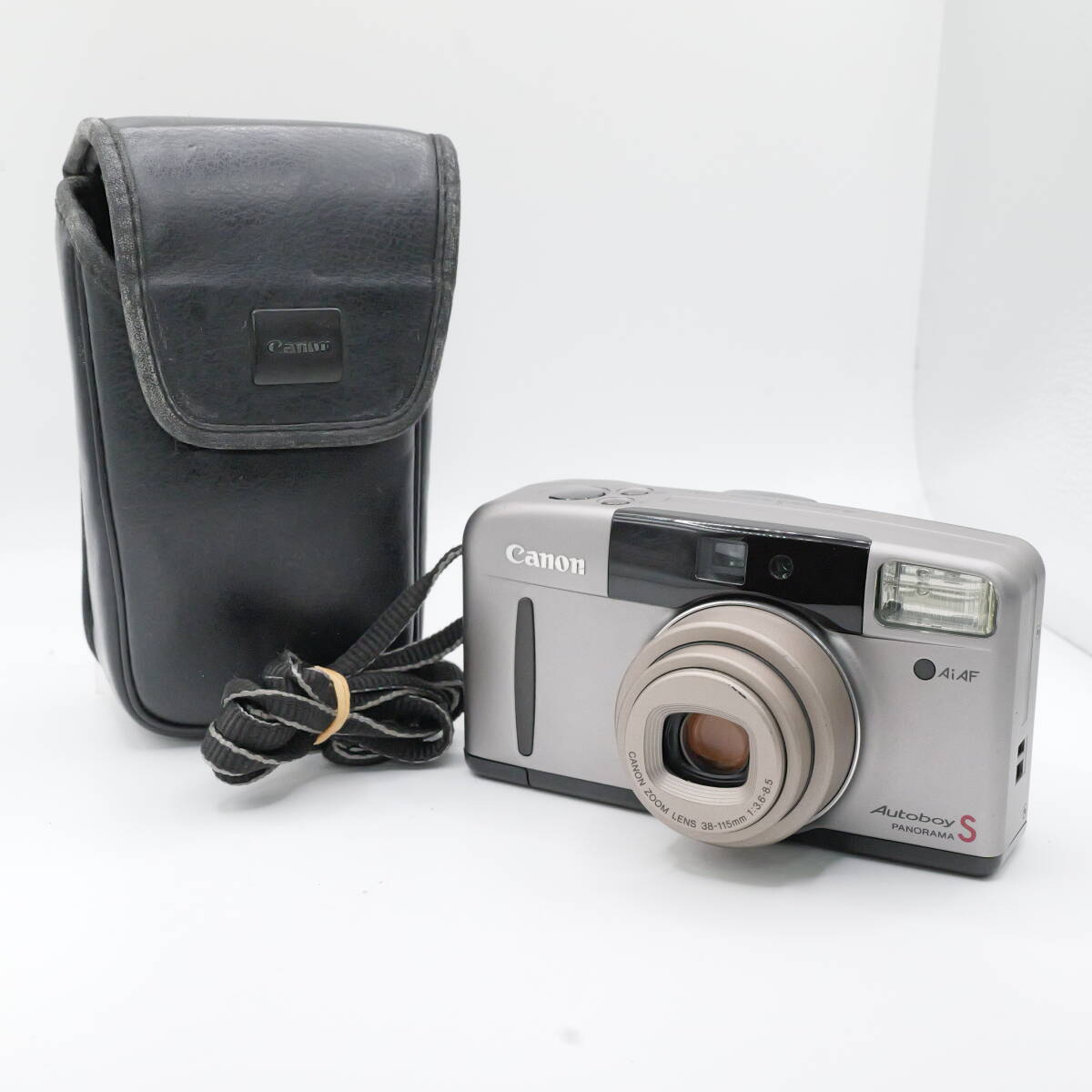 【かめら屋】美品 Canon キャノン Autoboy S 38-115mm F3.6-8.5 PANORAMA 人気機種 コンパクトフィルムカメラ　動作品 y075