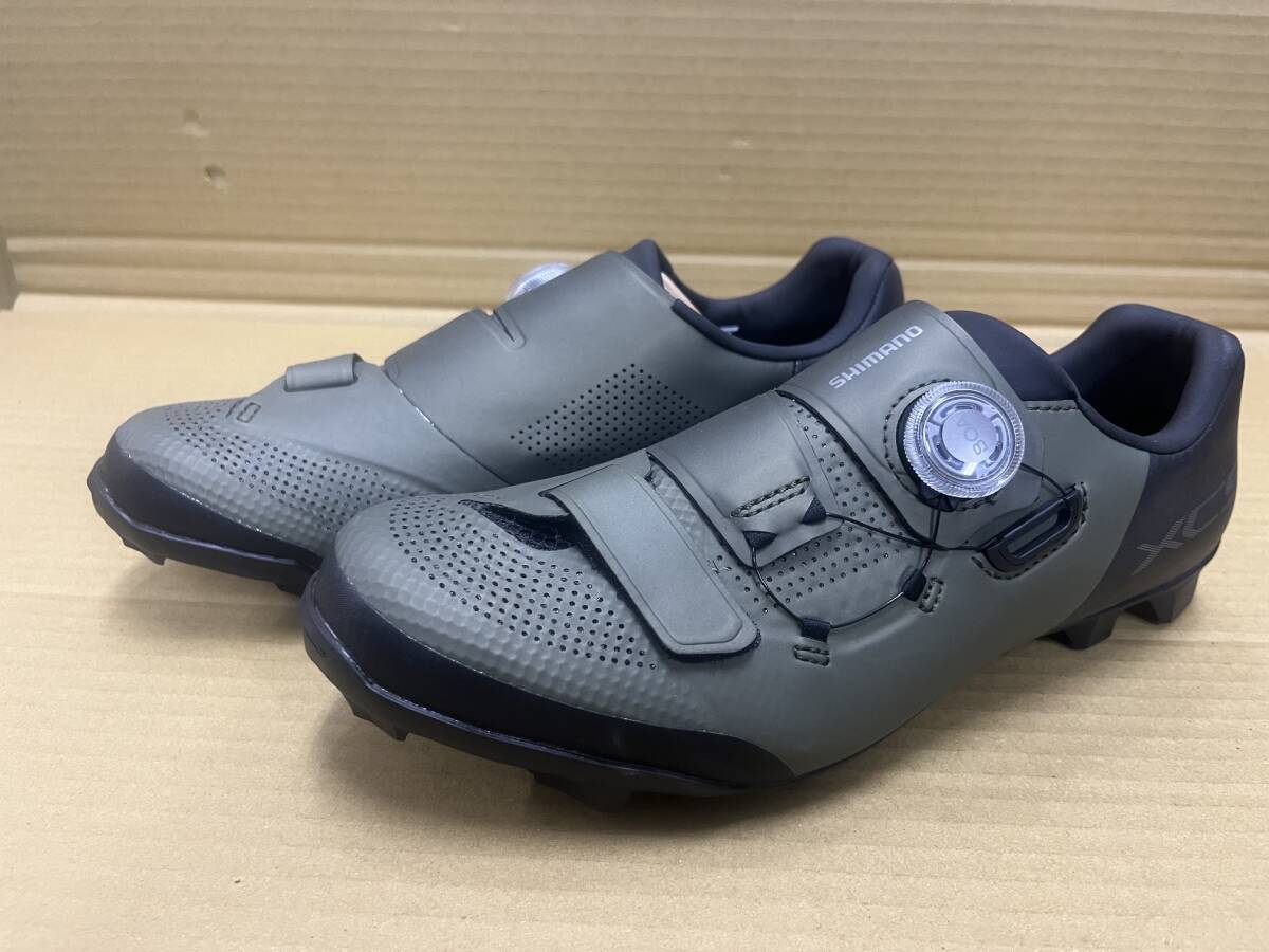 SHIMANO XC5 SHXC502 SPD シューズ　43/27.2cm モスグリーン SPD MTBシューズ 限定カラー