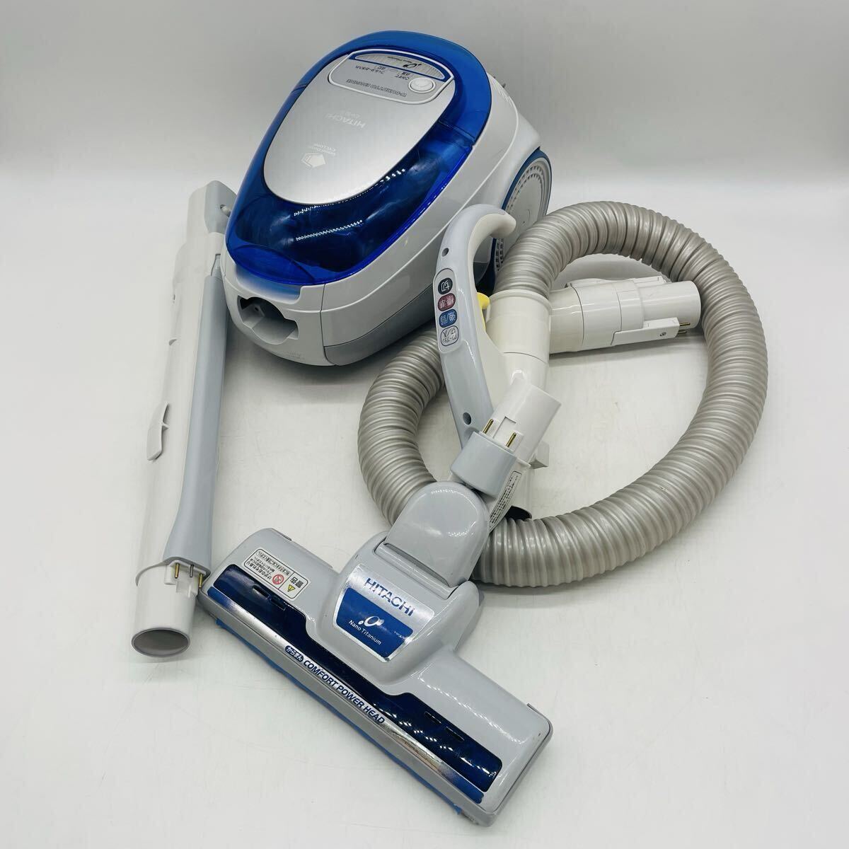 SW0400 1円〜 クリーニング済 動作品 美品 2007年製 HITACHI 日立 サイクロン式クリーナー CV-SL9 紙パック不要 掃除機 ごみダッシュブルー