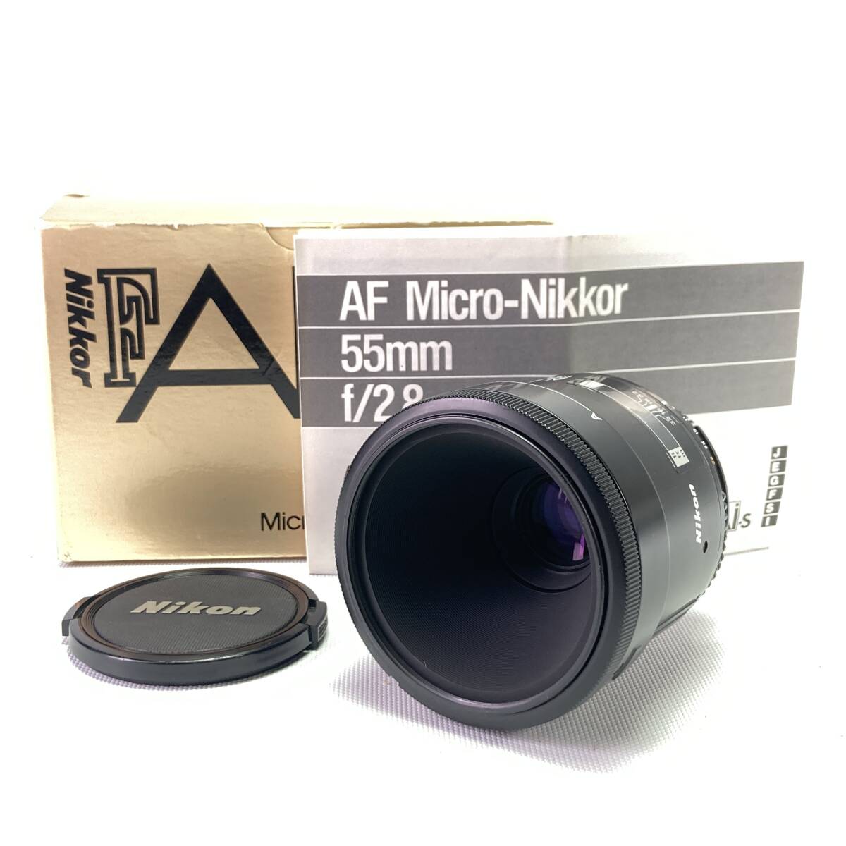 Nikon AF MICRO NIKKOR 55mm F2.8 ニコン 単焦点 レンズ 箱付き 26H ヱ2
