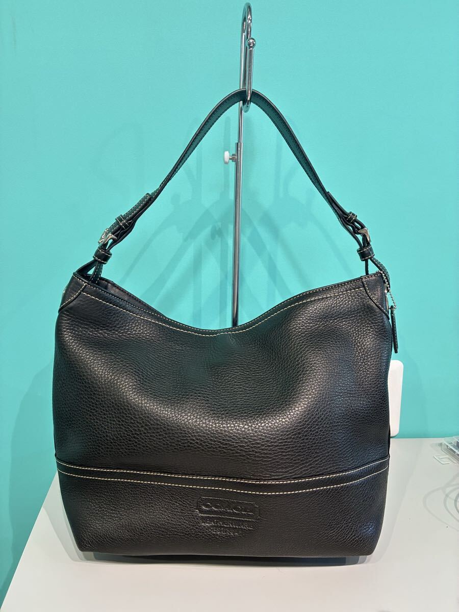 COACH レザー コーチ ショルダーバッグ ブラック 肩掛け RC
