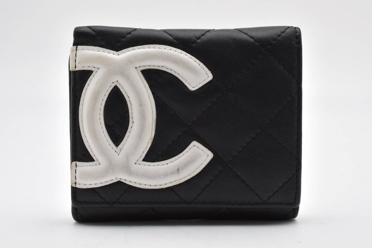 CHANEL シャネル カンボンライン 二つ折り財布 #A665