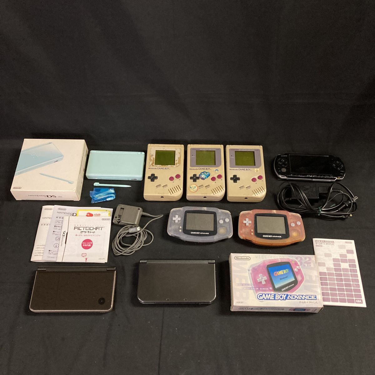 DGg691D08 Nintendo ニンテンドー 任天堂 DS Lite USG-001 GAMEBOY ADVANCE AGB-001 DMG-01 SONY ソニー PSP3000 など 9点 まとめ
