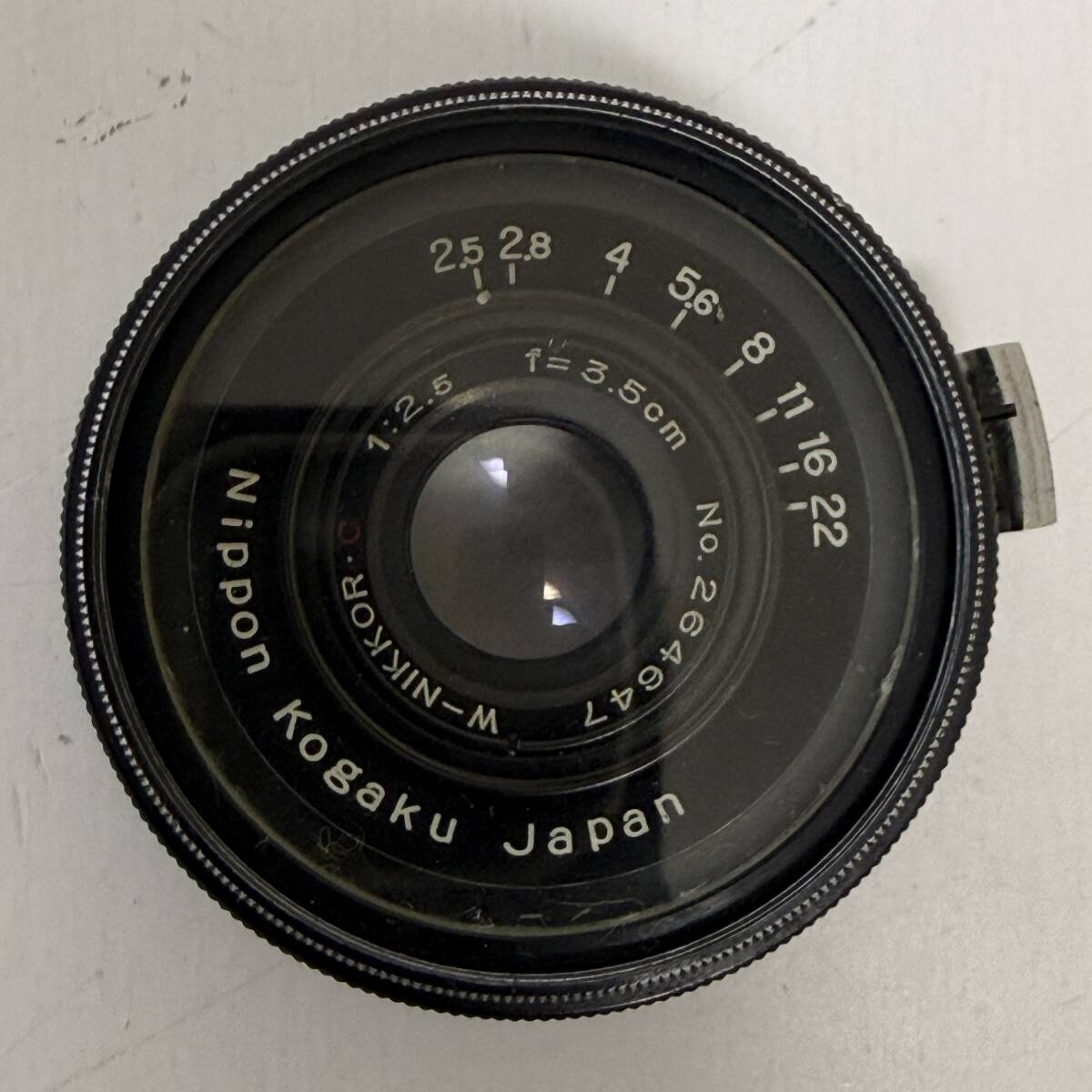 簡易クリーニング済 Nikon ニコン 日本光学 W-NIKKOR・C 1:2.5 f=3.5cm Nippon Kogaku カメラレンズ 動作未確認 FT1573