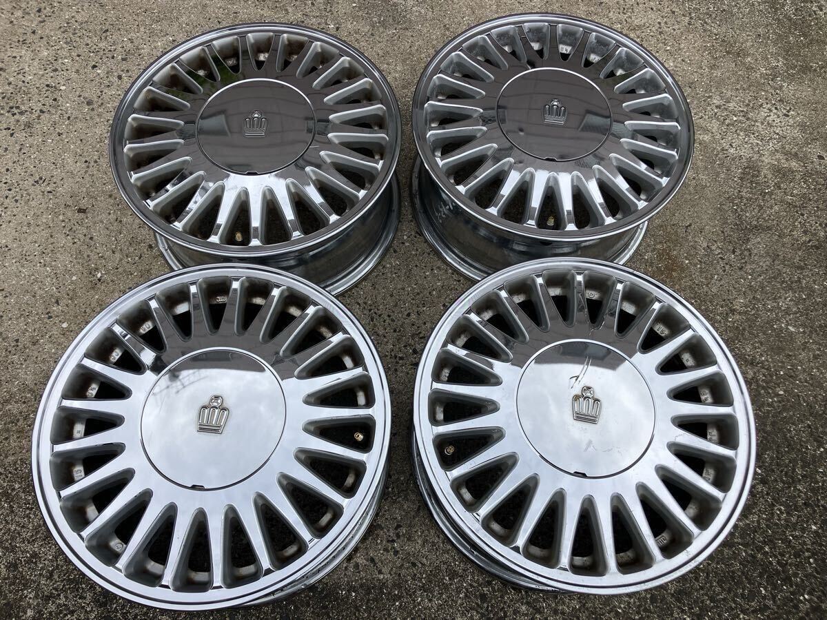 希少　トヨタ 純正 JZS151 15クラウン 純正クロームホイール　15インチ 6.5J +50 PCD114.3 5H ホイール　中古