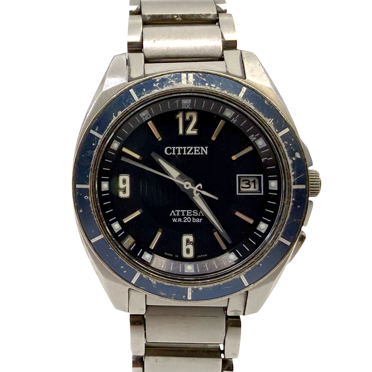 citizen シチズン アテッサ ATD53-3072 H110-T016766 電波ソーラー 腕時計 ネイビー