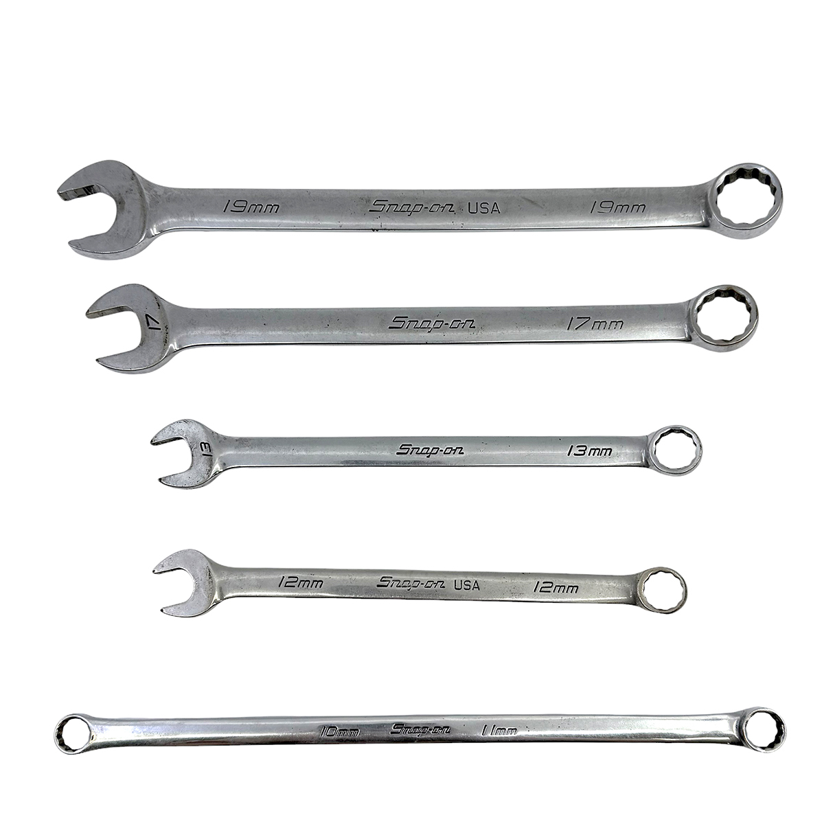 Snap-on スナップオン コンビネーションレンチ×4/メガネレンチ×1 【5本セット】 
