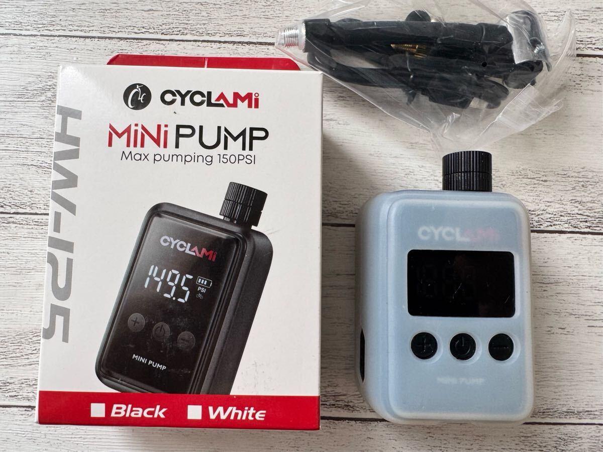 CYCLAMi MINI PUMP HW-125 電動空気入れ 150PSI 自転車 ロードバイク ポータブル