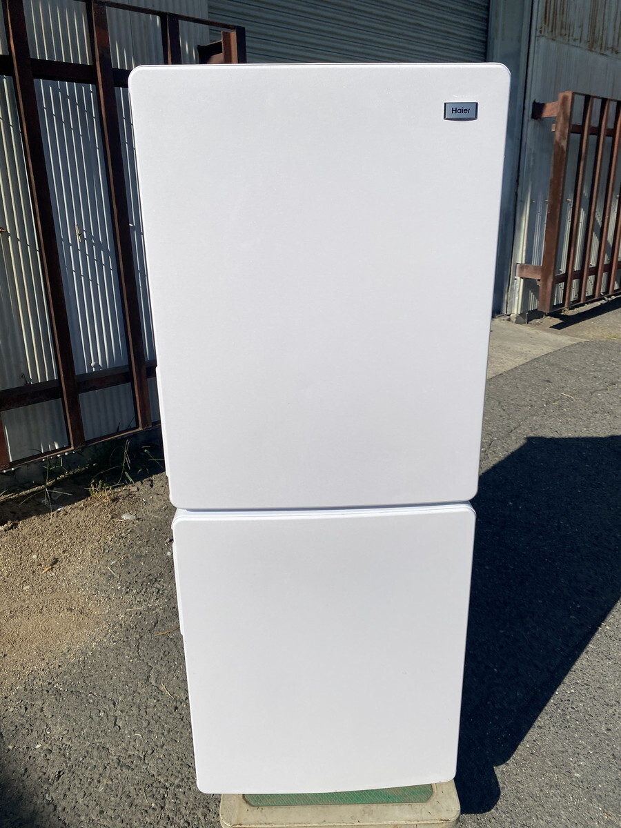 【４９－５６】直接引き取り大歓迎！Haier ハイアール 冷凍冷蔵庫 JR-NF148B 148L 2021年製 ホワイト 家電製品 単身 一人暮らし 中古品