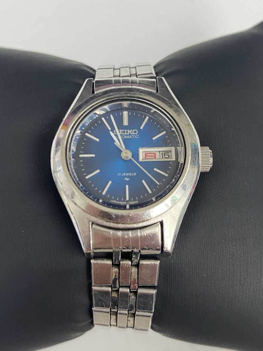 【６２８】SEIKO セイコー 2206-0760 3針 ラウンド ステンレス 日常生活防水 Automatic 腕時計 デイデイト アンティーク 中古品