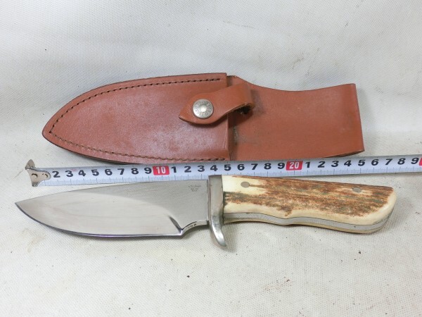 Λナイフ BUCK CUSTOM BOS シースナイフ BG-42　シリアルナンバー付　スタッグホーン　バック　カスタム