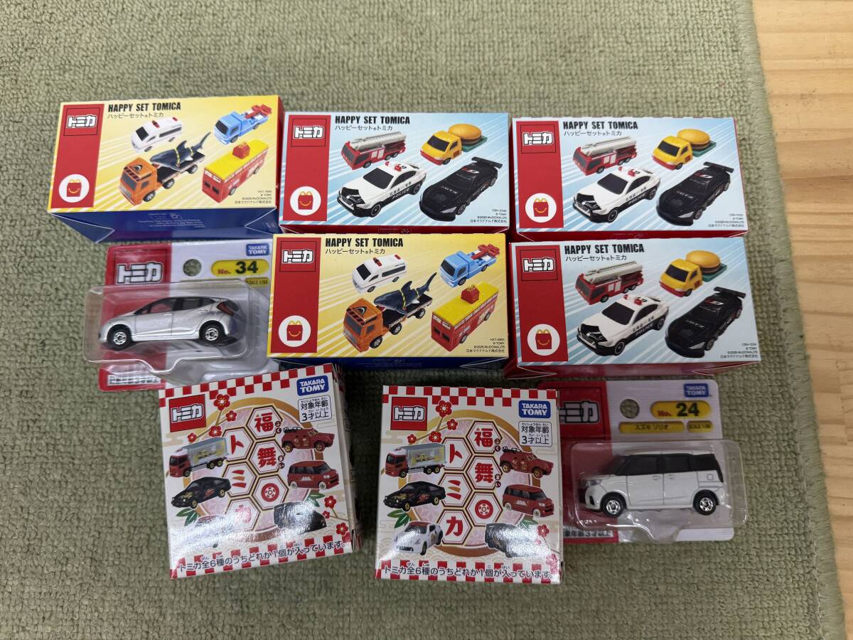 119-T43) 現状品 トミカ ミニカー 9点セット ハッピーセットトミカ 福舞トミカ タカラトミー