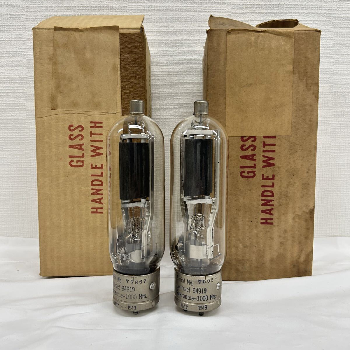 真空管 2点 まとめ JAN CEP-217C 元箱付き No77867 75023 1943年 米軍規格 現状品