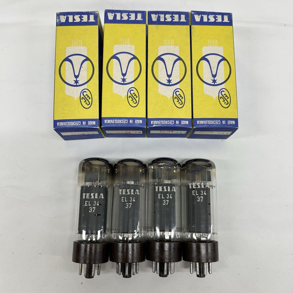 真空管 4点 TESLA EL34 37 元箱付き 現状品 