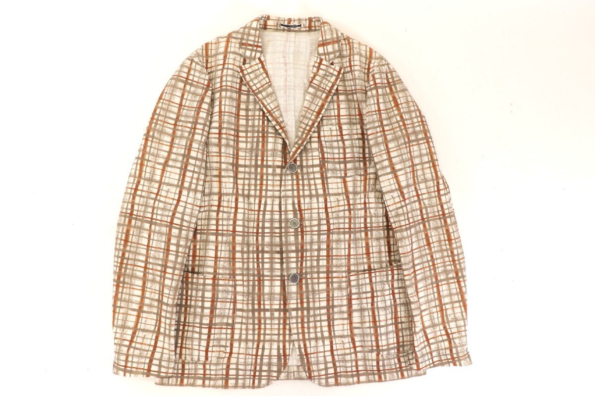 LARDINI ラルディーニ テーラード ジャケット アウター シングルボタン 服 ファッション 柄物 チェック柄 サイズ 50 メンズ 2699-SK