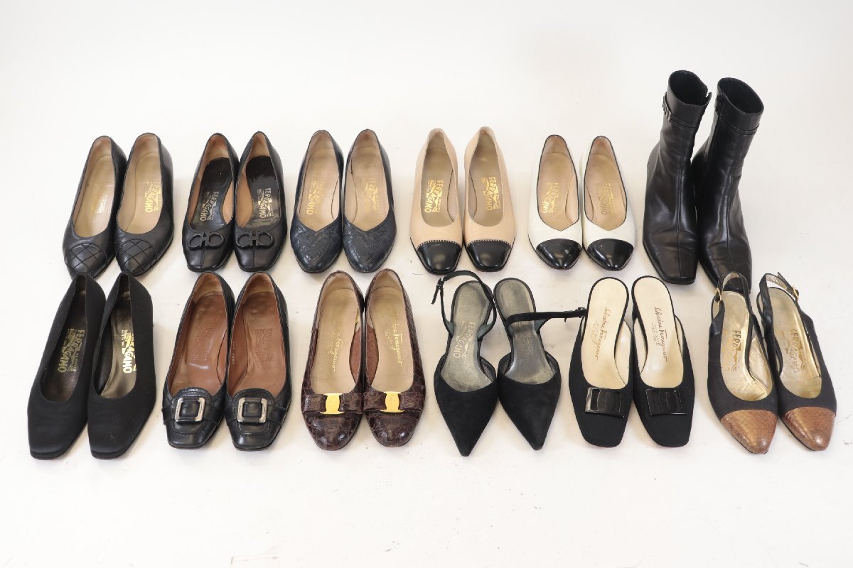 【12点】Salvatore Ferragamo フェラガモ パンプス ブーツ サイズ 6 1/2 7 等 靴 シューズ レディース まとめ 2735-SK