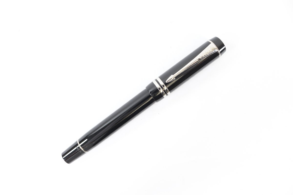 PARKER パーカー 万年筆 ペン先 18K 750 刻印 ブラック 系 シルバーカラー 文具 筆記用具 2827-NN