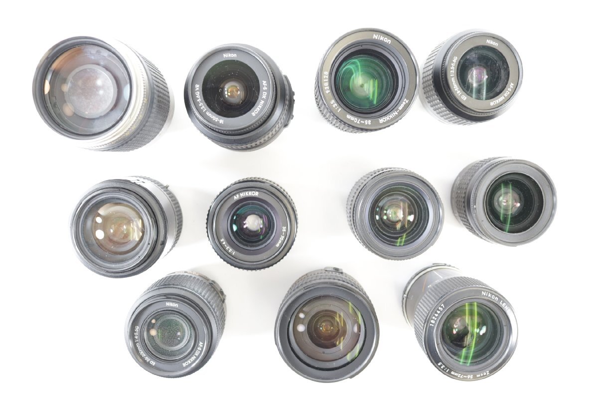【11点】NIKON ニコン AF-S DX NIKKOR ED 18-55mm F3.5-5.6G 等 AF 一眼レフ カメラレンズ ズームレンズ まとめ売り 2838-AH