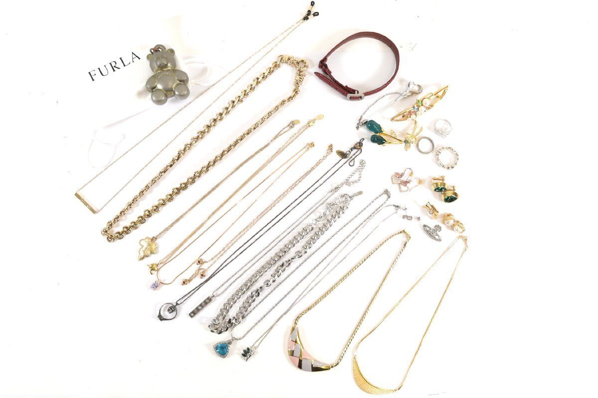 【25点】COACH YSL EMPORIO ARMANI 等 ネックレス イヤリング 等 ゴールドカラー シルバーカラー アクセサリー 小物 まとめ売り 2866-SK