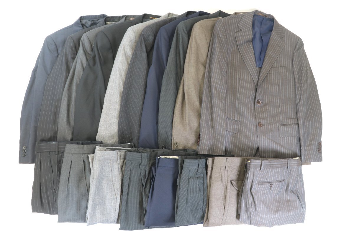 【18点】 Ermenegildo Zegna ゼニア × yuzawaya 含他 スーツ ジャケット スラックス 背広 サイズ A5 A7 等含 メンズ まとめ 2784-AH