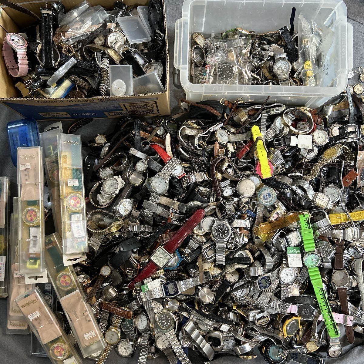 【腕時計大量】腕時計 部品 クォーツ メーカー色々 アナログ SEIKOなどあり 電池切れ 部品取り 総重量23.0Kg以上 未チェック ジャンク品