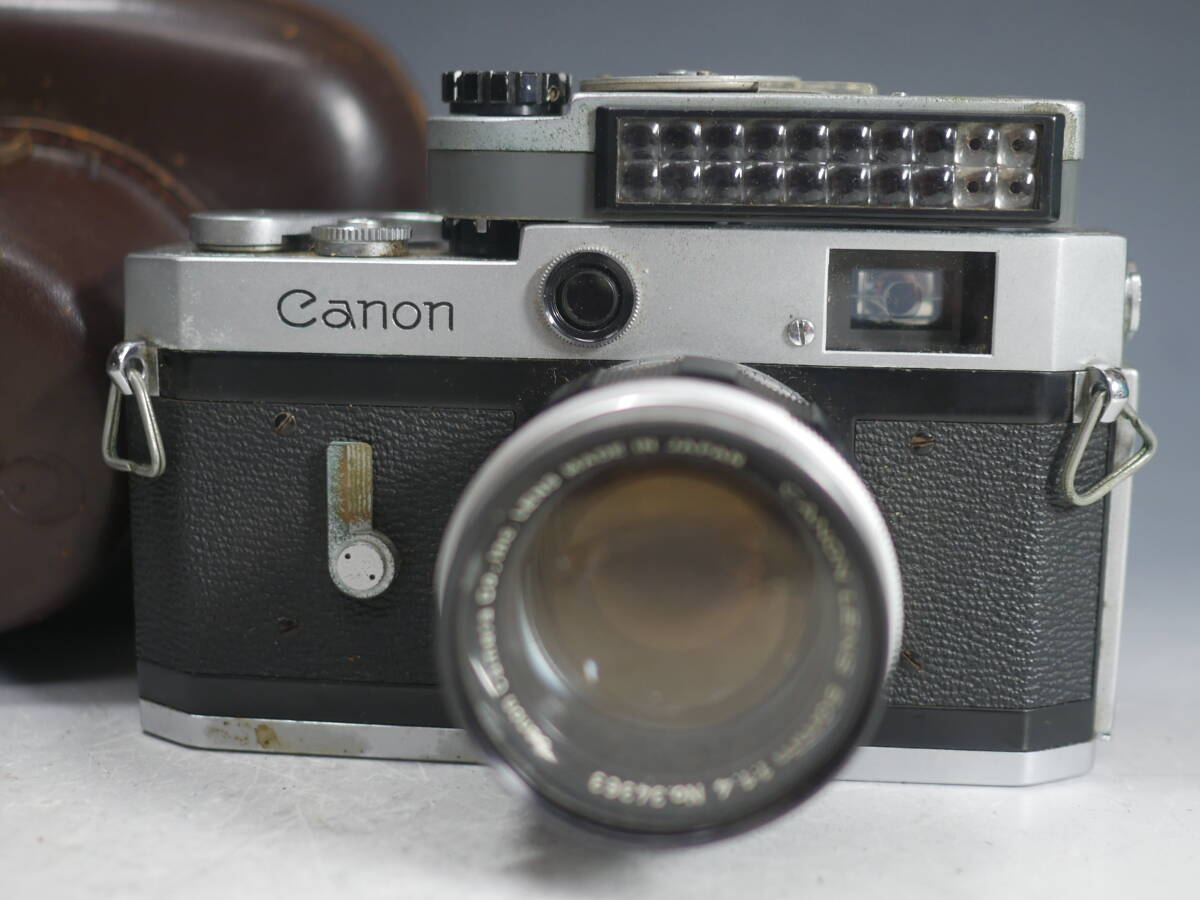 ◆Canon【P型（Populaire）】レンジファインダーカメラ+50mm 1:1.4 +METER 革ケース付属 キヤノン