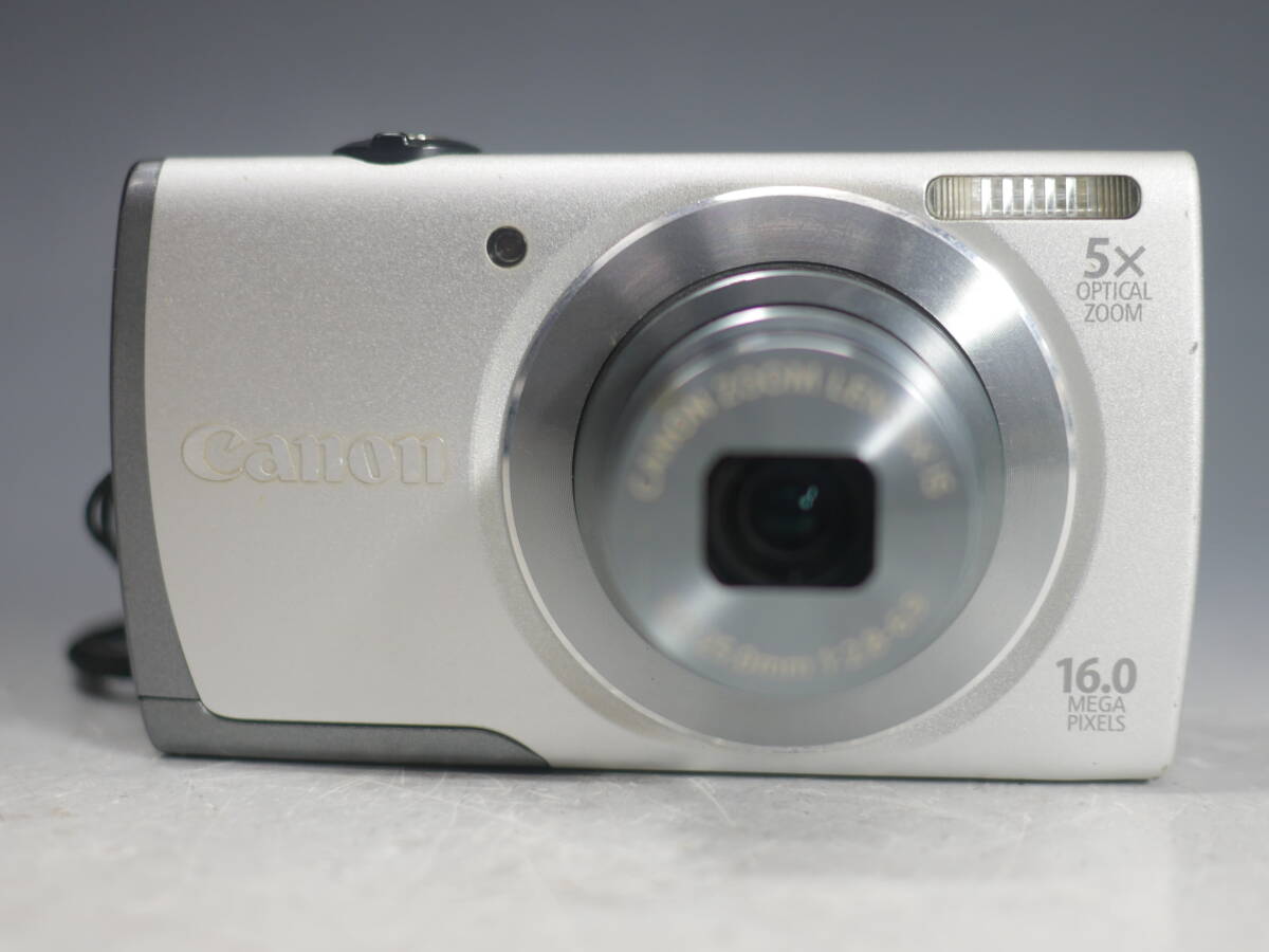 ◆Canon PowerShot【A3500IS】コンパクトデジカメ 約1600万画素 光学5倍 シルバー USED品 キヤノン