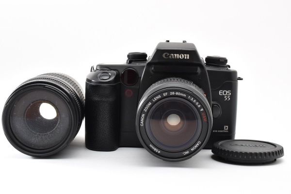 ★並品★ キャノン CANON EOS 55 28-80mm V USM +75-300 Ⅱ USM 《レンズセット》A11 ★★ #3649 #9080 #B44