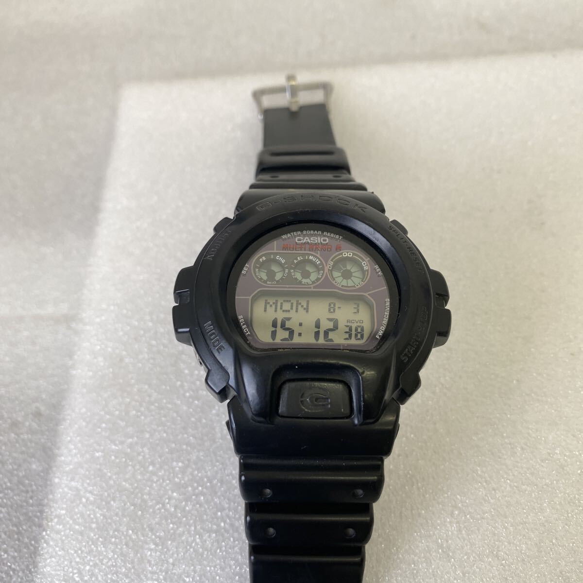 【G-SHOCK】 CASIO 腕時計 ブラック デジタル 電波ソーラー 3179 GW-6900 稼働品