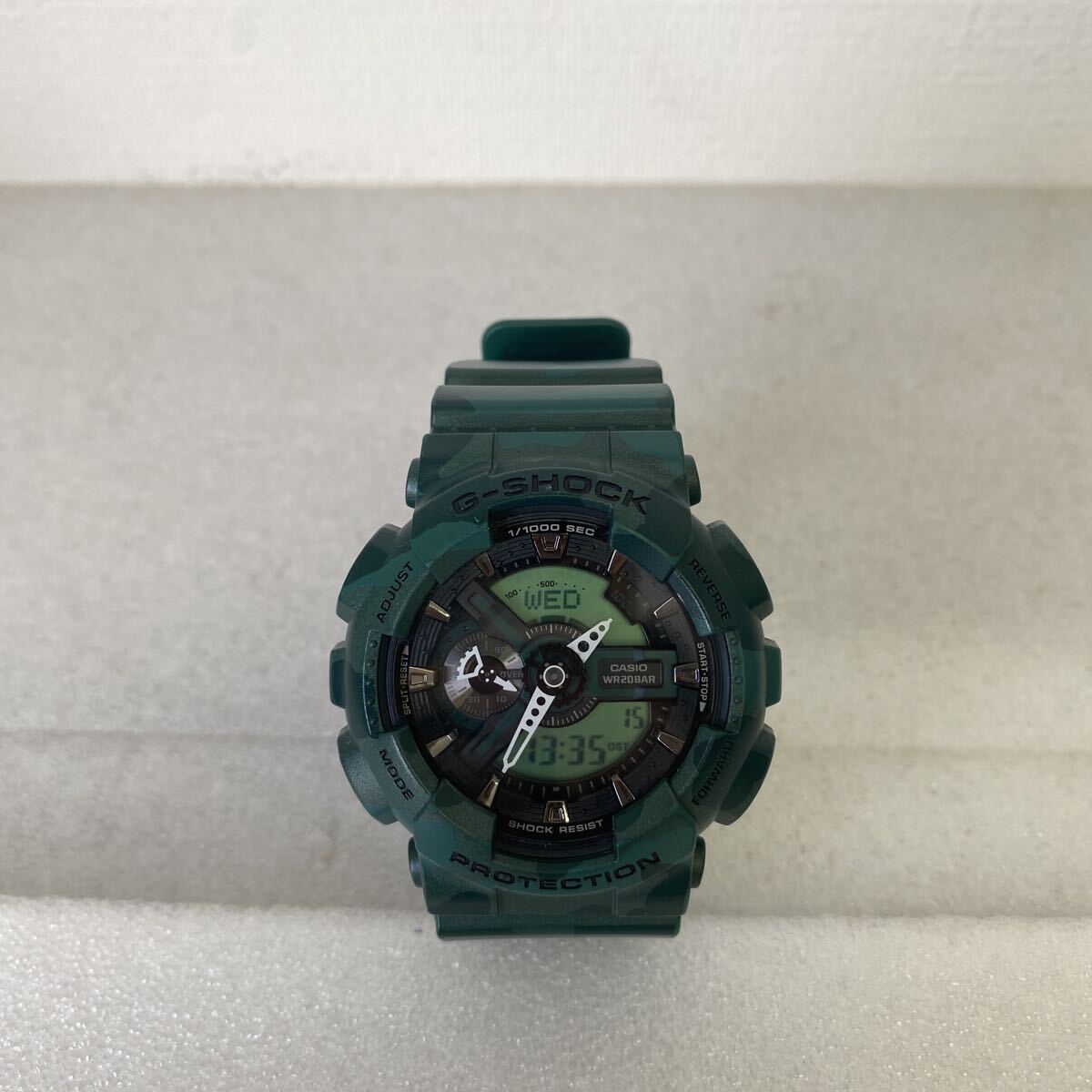 【G-SHOCK】 CASIO 腕時計 カシオ デジアナ クォーツ腕時計 グリーン 5146 GA-110CM