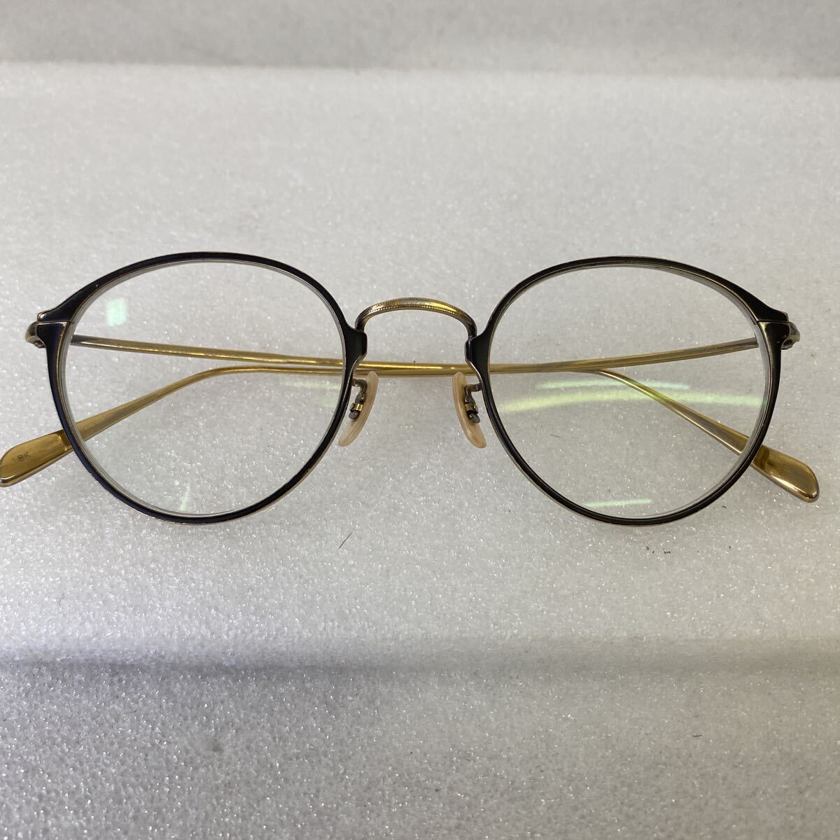 【OLIVER PEOPLES】オリバーピープルズ Dawson ドーソン メガネ 度入り 18K ゴールド メガネフレーム OV1144T MBRAG 46-23 140