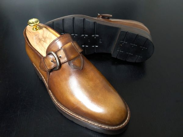 使用僅か ベルルッティ 6.5 Berluti モンクストラップ ソフトドレスシューズ ウルティマ 2110