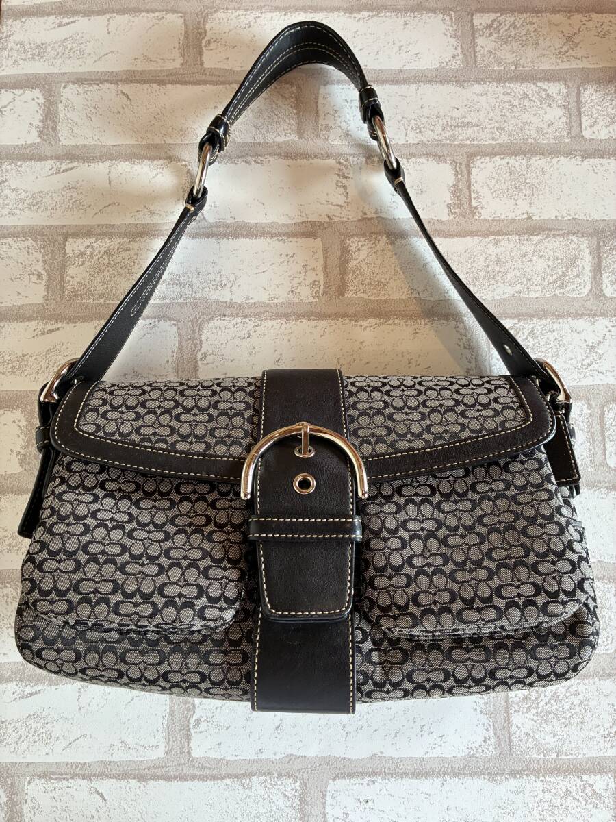 ★COACH コーチ ソーホー ミニシグネチャー 1463 ハンドバッグ ワンショルダーバッグ★中古品 
