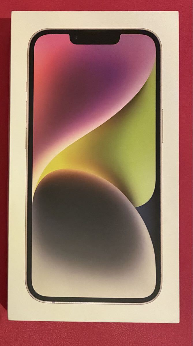 iPhone14 空箱+付属品 Apple スターライト　ライトニングケーブル　アップルのステッカー