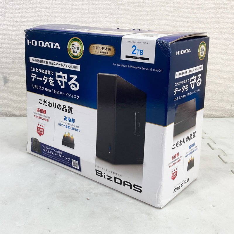 USB3.0 データ消去/フォーマット済 HDD2TB ★ I-O DATA HDJA-UT1.0W USB3.0ケーブル付属 電源投入回数：1827回 使用時間：6571時間 #5220-K