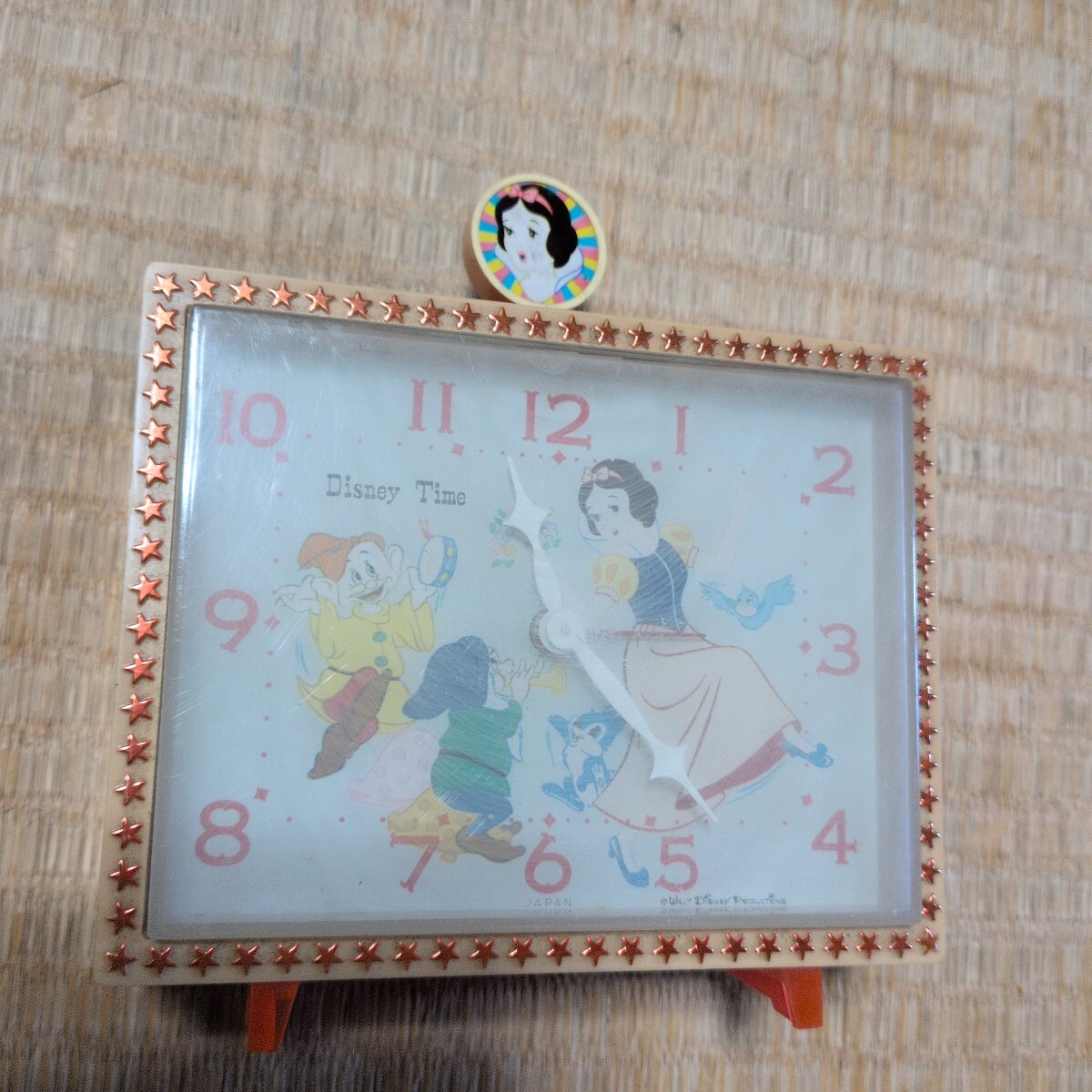 希少品　昭和レトロ　ディズニータイム　白雪姫 置き時計　ジャンク品