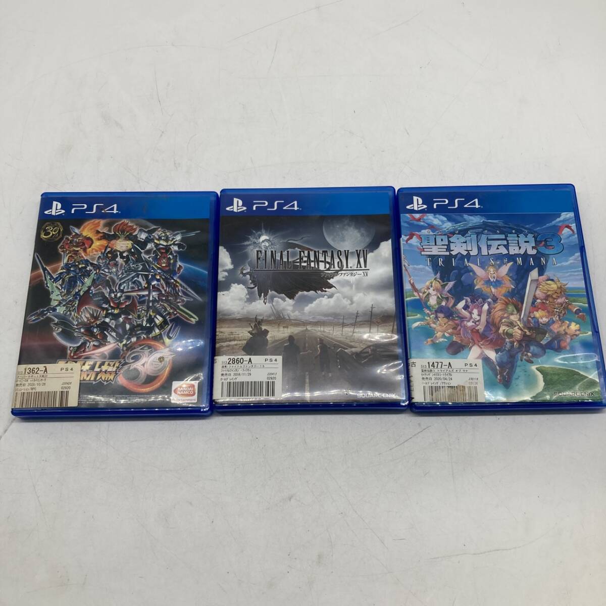 PlayStation 4 ゲーム ファイナルファンタジーXV 聖剣伝説3 TRIALS of MANA スーパーロボット大戦 3点まとめ T72-2
