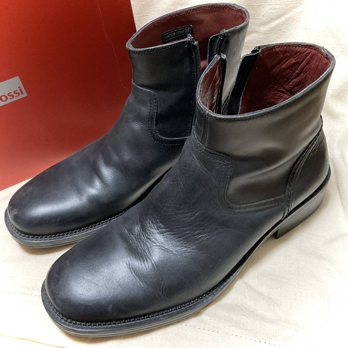 stefanorossi　インサイドジッパーブーツ　２6．５～２７ｃｍ　メンズシューズ　　　　　W219