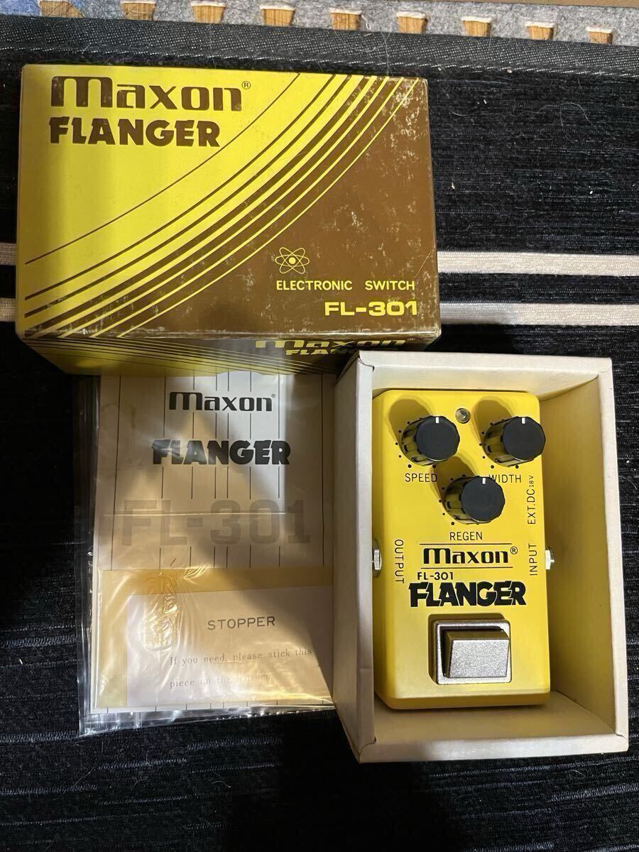 美品／Maxon FL-301／箱 取説 付き／アナログフランジャー／検BOSS BF-2 HF-2 マクソン FL9 CS9 CS-505 アナログコーラス BBD エフェクター