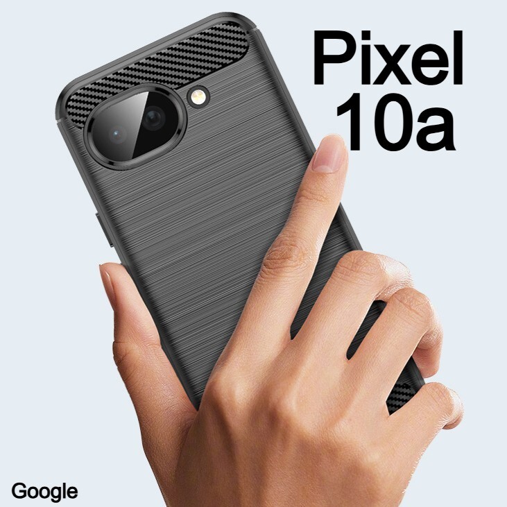 Pixel 10a ブラック スマホケース 上下炭素