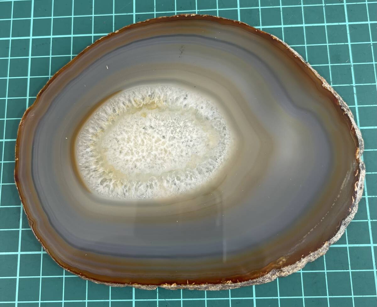 （１円スタート）R0820 瑪瑙　メノウスライス　原石　２４６g